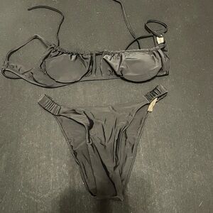 Zaful Elegant Black Bikini Set